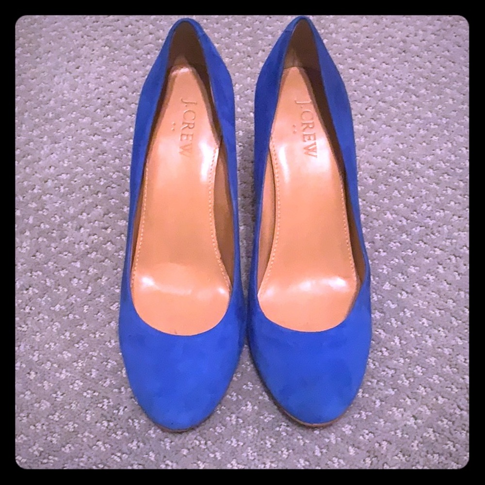 BLUE SUEDE SHOES — JCrew Blue Pumps